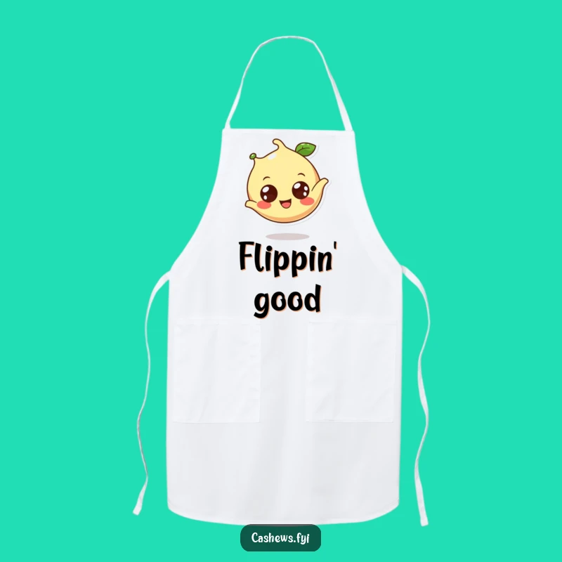 Funny Cashew Kitchen Apron: Cheerful Cashew Somesault for Culinary Fun