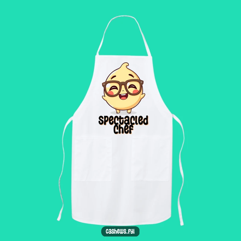 Funny Kawaii Cashew Spectacle Apron: Chef's Giggle Nutty Wear, Perfect Funny Gift