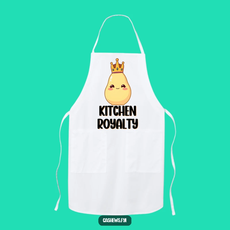 Funny Royal Cashew Apron: Rule the Kitchen with Wobbly Majesty