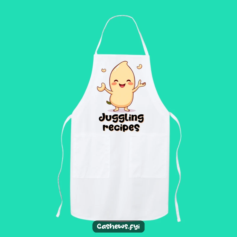 Funny Juggling Cashew Apron: Kitchen Nut Art, Hilarious Cooking Accessory Gift