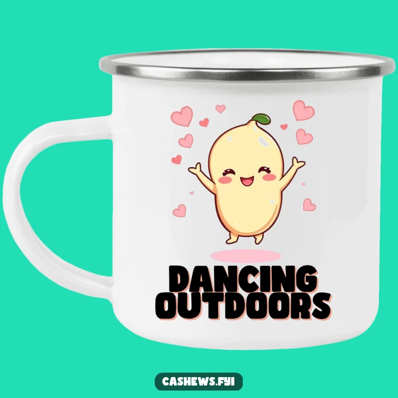 Funny Kawaii Cashew Dancing Camping Mug: Joyful Nutty Drinkware, Great Funny Gift