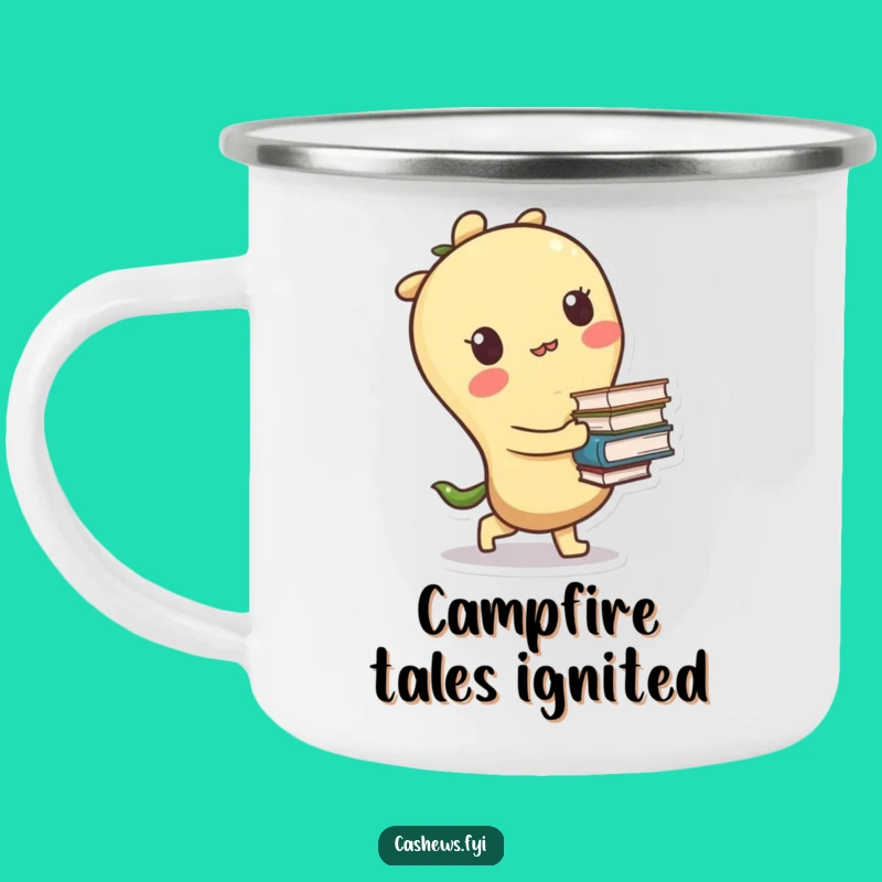 Funny Cashew Books Camping Mug: Your Hilarious Companion for Study and Adventure!