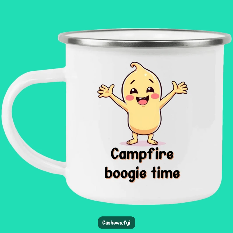 Funny Cashew Dance Party Camping Mug: Hilarious Groover for Outdoor Fun, Perfect Gift!