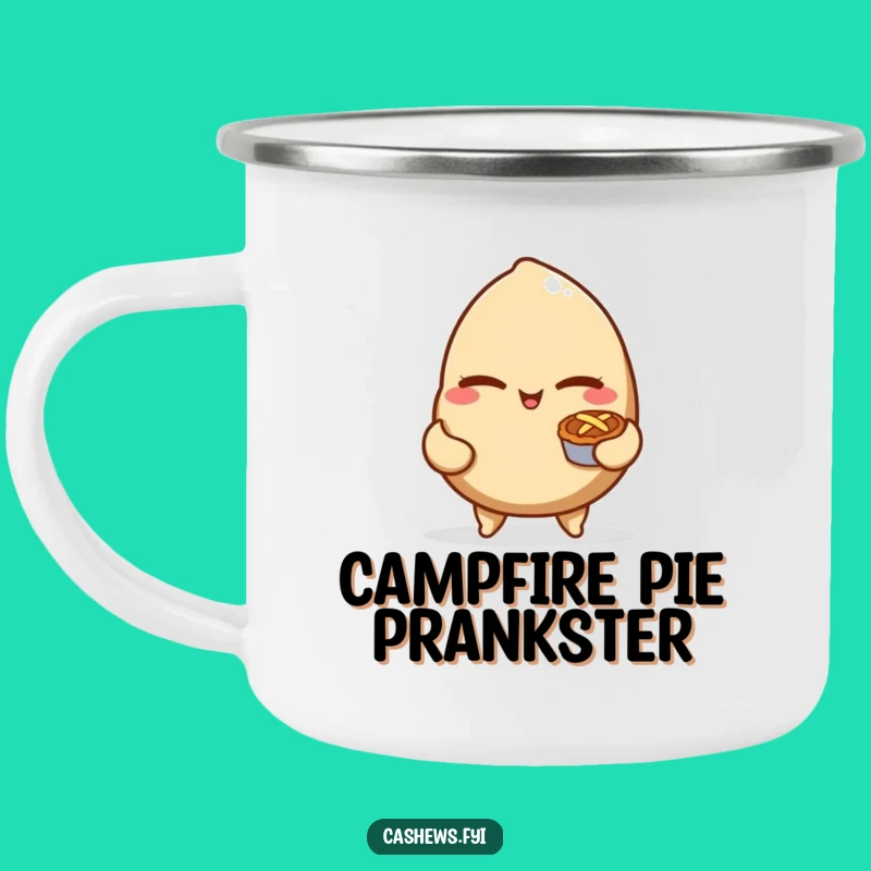 Funny Cashew Nut Camp Pie Mug - Sweet Adventures!