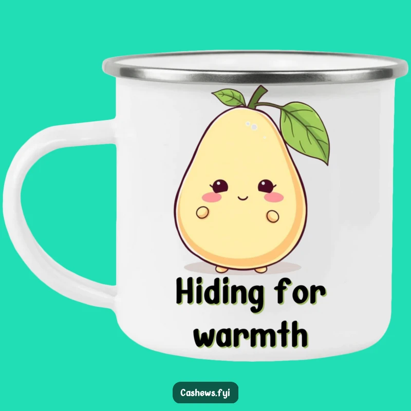 Funny Cashew Peek-a-Boo Camping Mug: Hilarious Hider for Outdoor Fun, Perfect Gift!