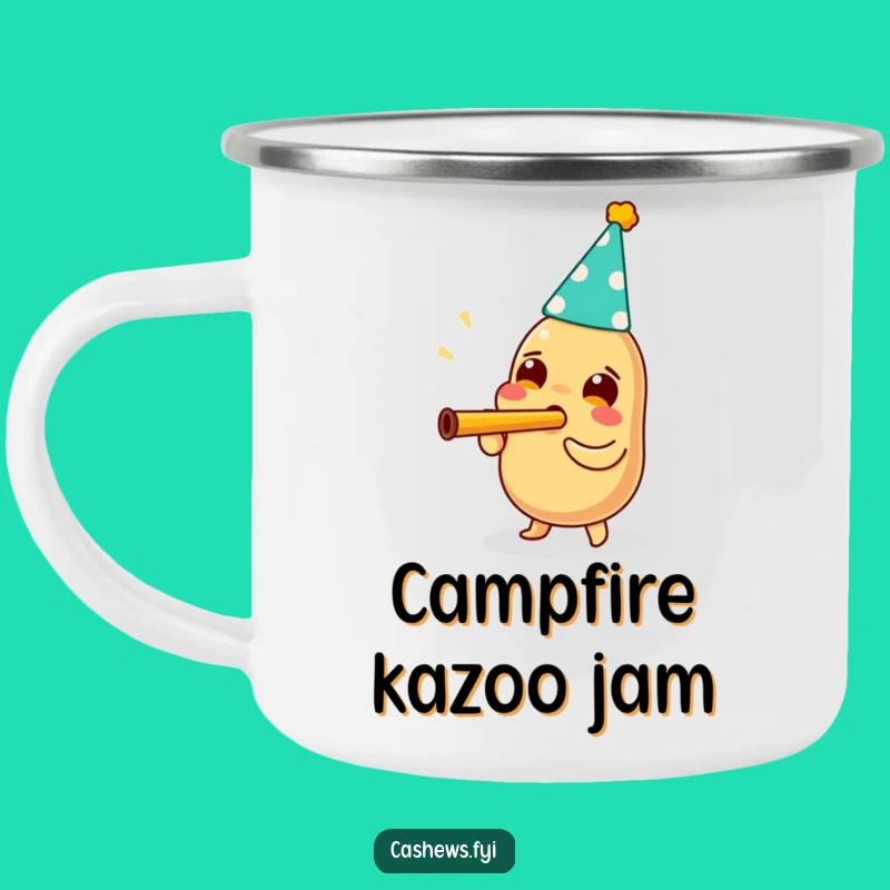 Funny Party Cashew Camping Mug: Enjoy Drinks with Nutty Festivity on Your Adventures