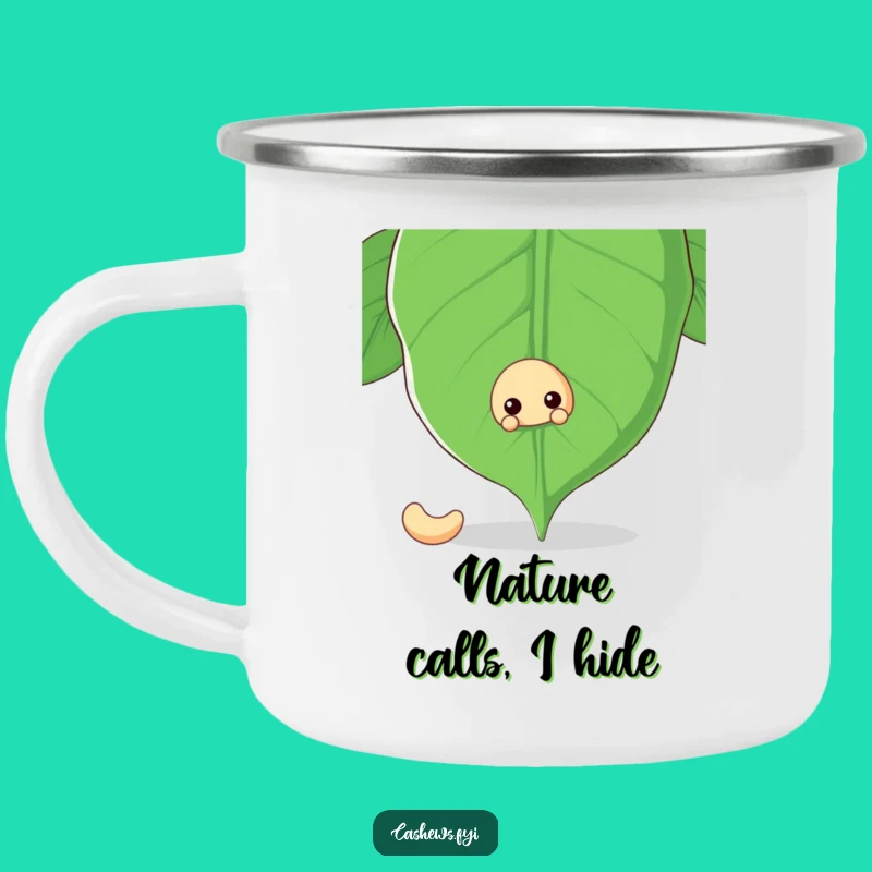 Funny Cashew Nut Camp Peek Mug - Nature's Hideaway Funny Gift!