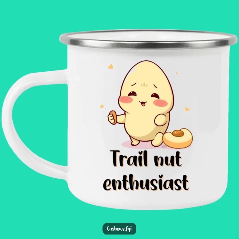 Funny Cashew Swoon Camping Mug: Outdoor Adventures Meet Hilarious Nutty Drama