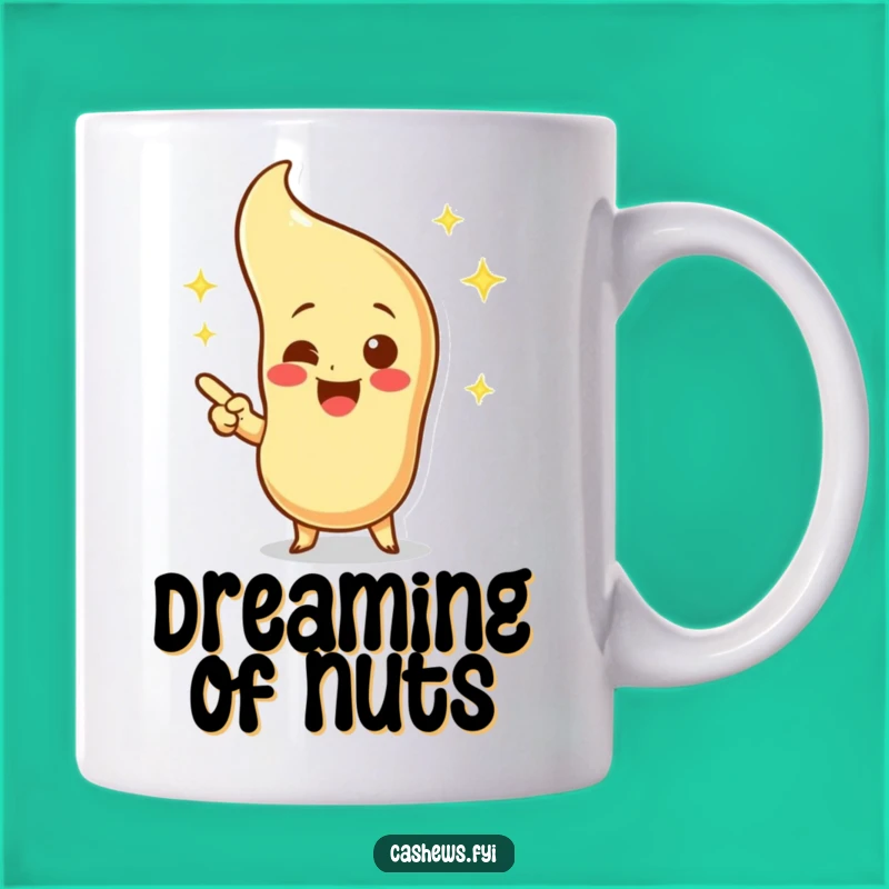 Funny Cashew Mug: Excited Character Spotting Imaginary Cashew, Great Gift