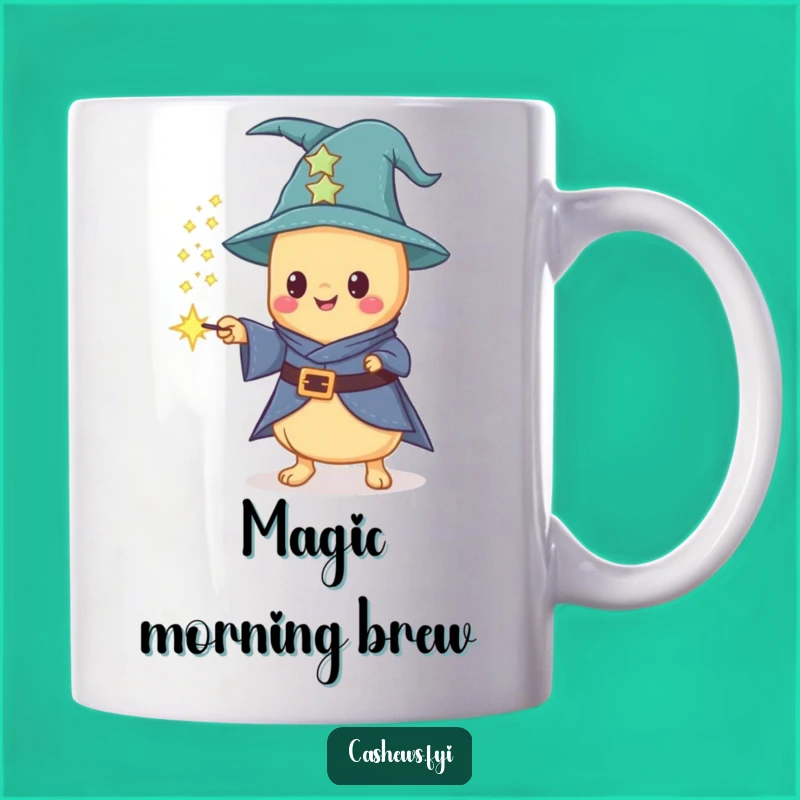 Funny Kawaii Cashew Wizard Mug - Magical & Hilarious Gift for Sorcerers