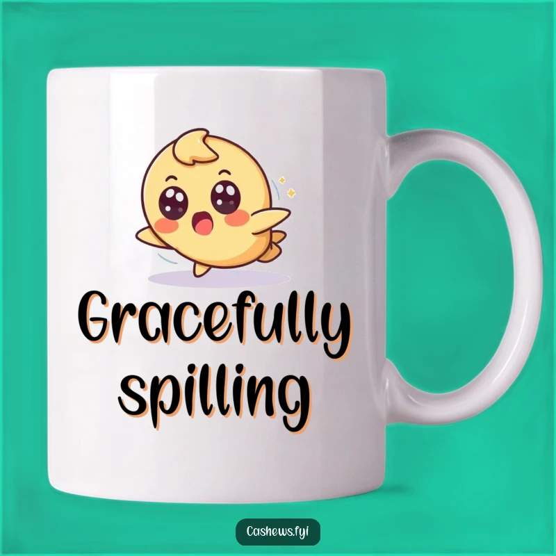 Funny Surprised Cashew Mug: Graceful Tumbles for Your Coffee Break Delight Gift