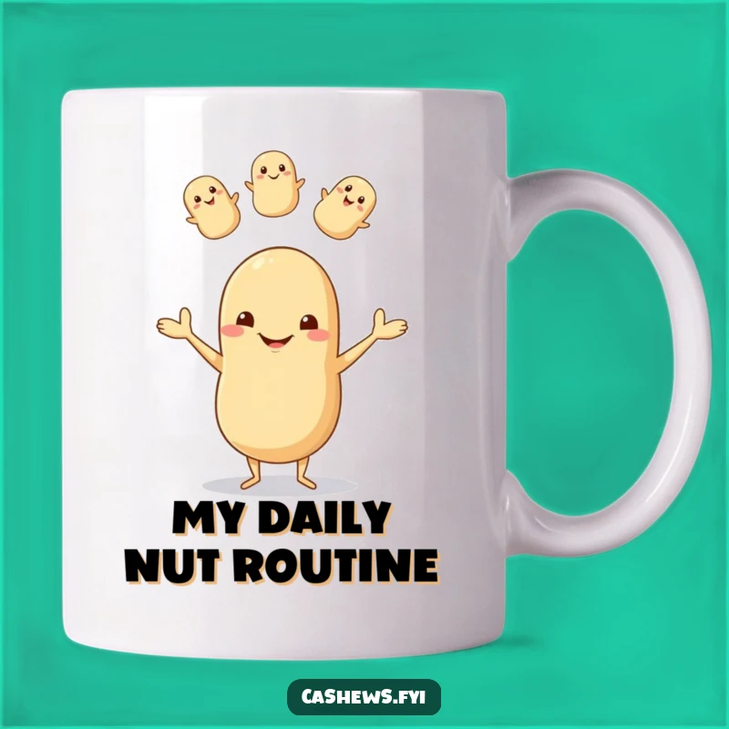 Funny Cashew Juggling Mug: A Goofy Nutty Friend Perfect for Coffee Lovers Gift