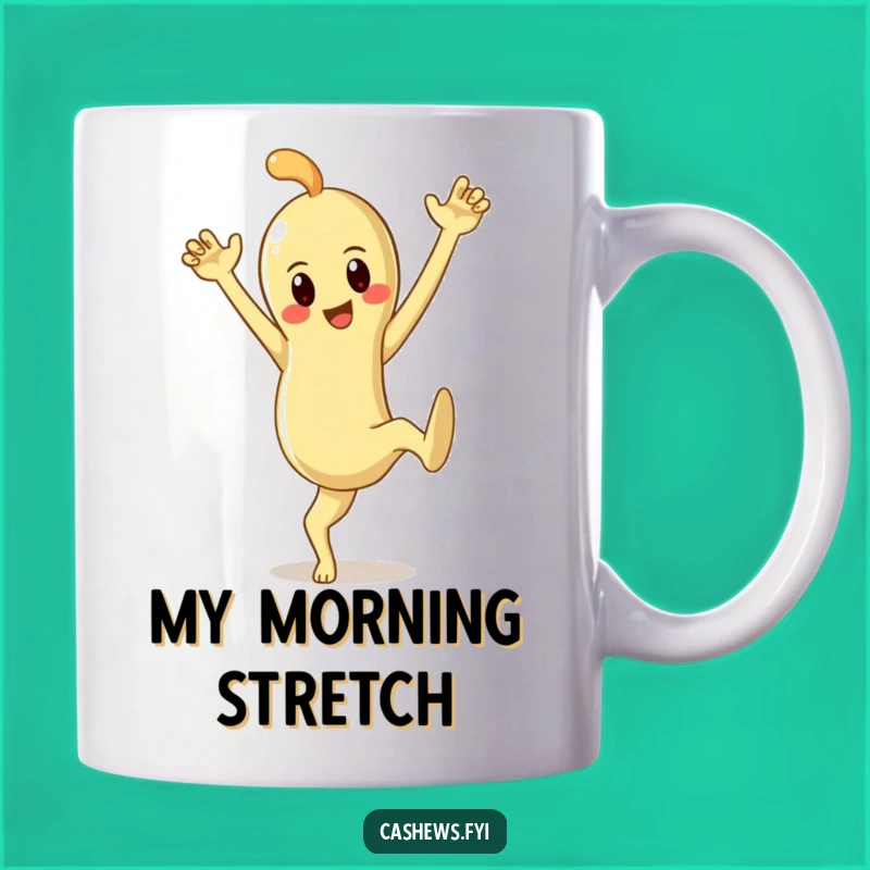 Funny Cashew Pose Mug: Dramatic Nut Strikes a Hilarious Pose, Great Gift