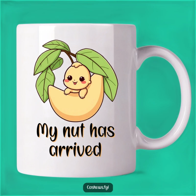 Funny Cashew Adventure Mug: Hilarious Ride with a Happy Nut for a Great Gift