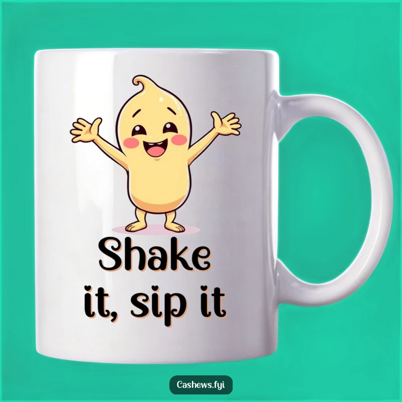 Funny Cashew Dance Party Mug: Hilarious Character Grooving, Perfect Gift for Movers!