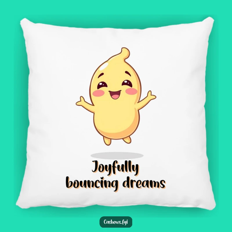 Funny Cashew Character Bouncing Pillow - Comfy & Cheerful!
