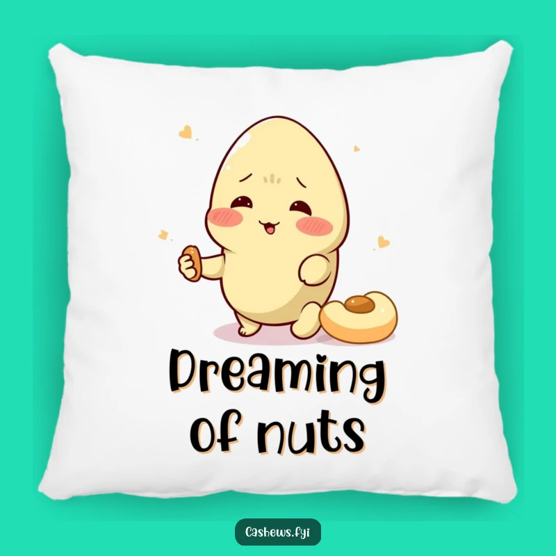 Funny Cashew Swoon Pillow: Cuddle Up with Nutty Drama and Comedic Softness