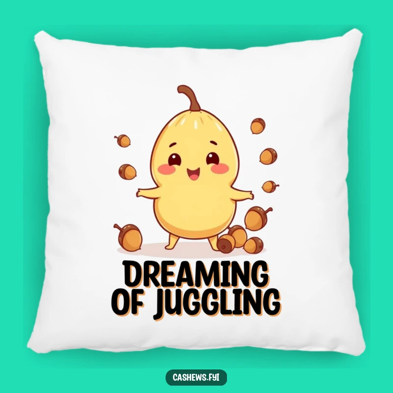 Funny Juggling Cashew Pillow: Cuddle Up with This Hilarious Nutty Friend