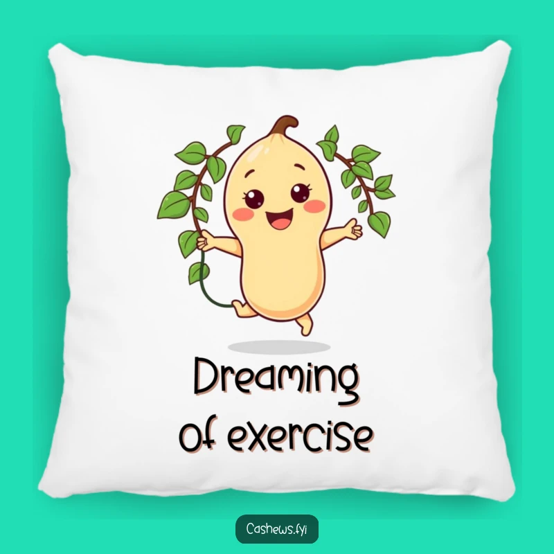 Funny Jumping Cashew Pillow: Comfy & Humorous Active Decor