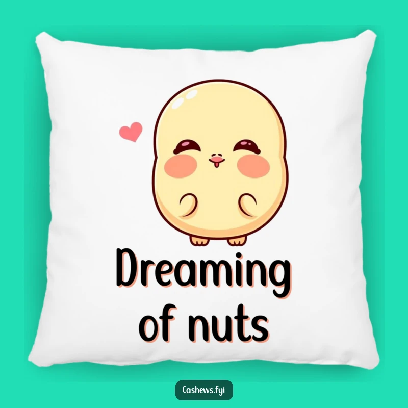 Funny Kawaii Cashew Kiss Pillow: Soft Cheeky Nut Cushion, Cozy Funny Gift