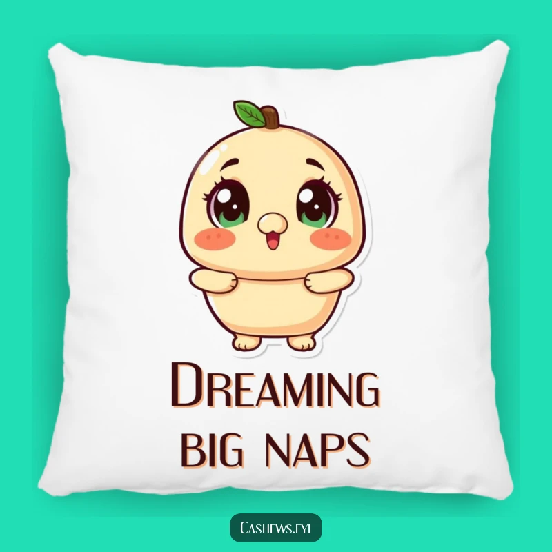 Funny Kawaii Cashew Wonder Pillow - Comfy and Hilarious Nutty Accent for Dreamers