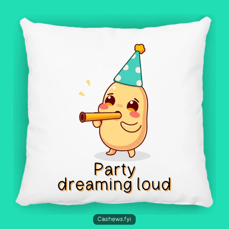 Funny Party Cashew Pillow: Cozy, Festive Nutty Support for Your Celebration Space