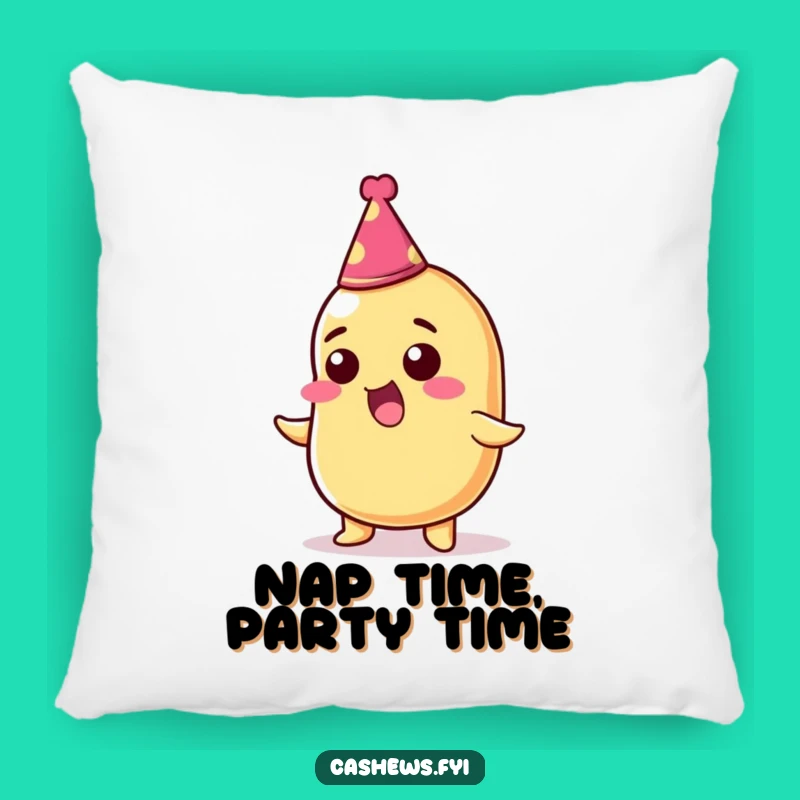 Funny Cashew Nut Party Hat Pillow - Thrilled Nut Comfort, Adorable Gift!