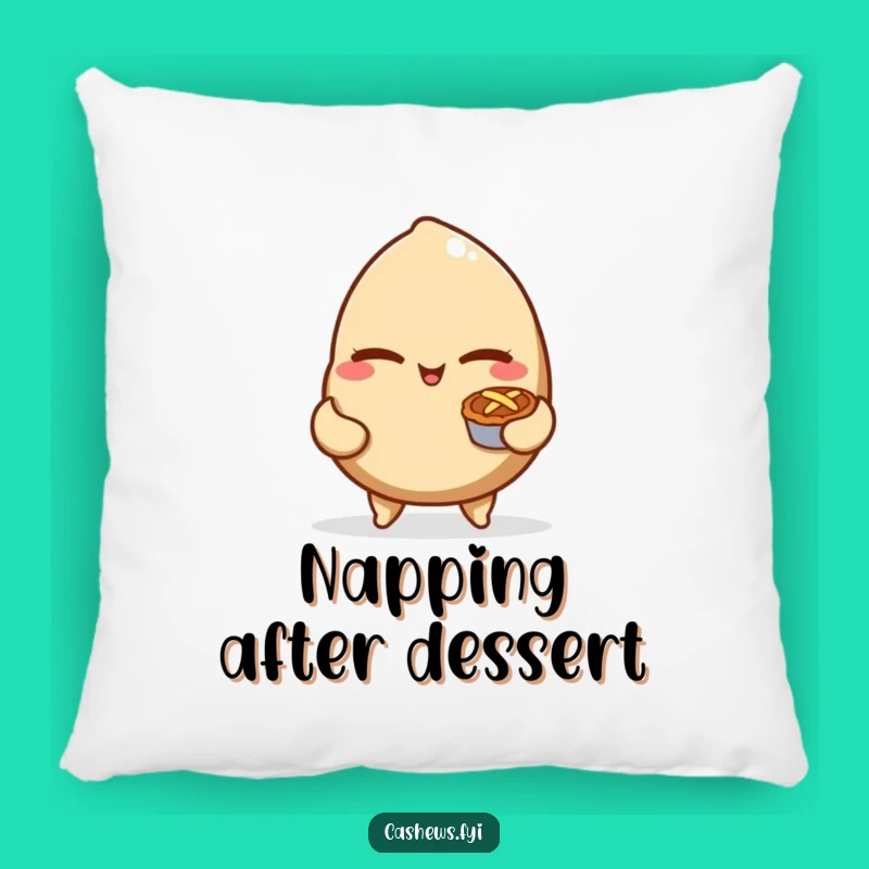 Cozy Funny Cashew Nut Pie Pillow - Snuggle with Sweetness!