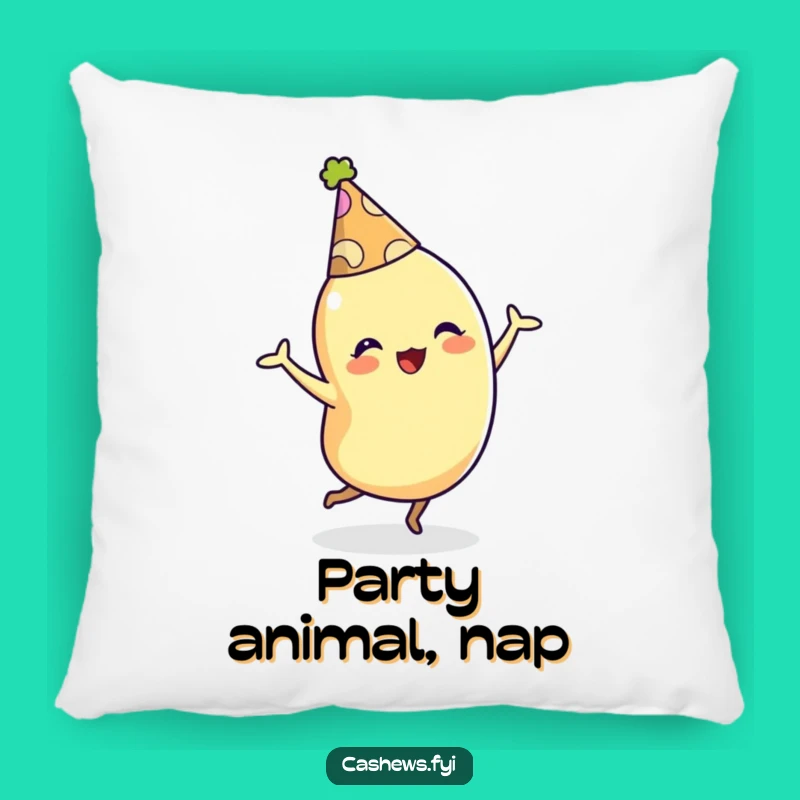 Funny Cashew Pillow: Soft Dancing Character Cushion, Party Hat, Gift