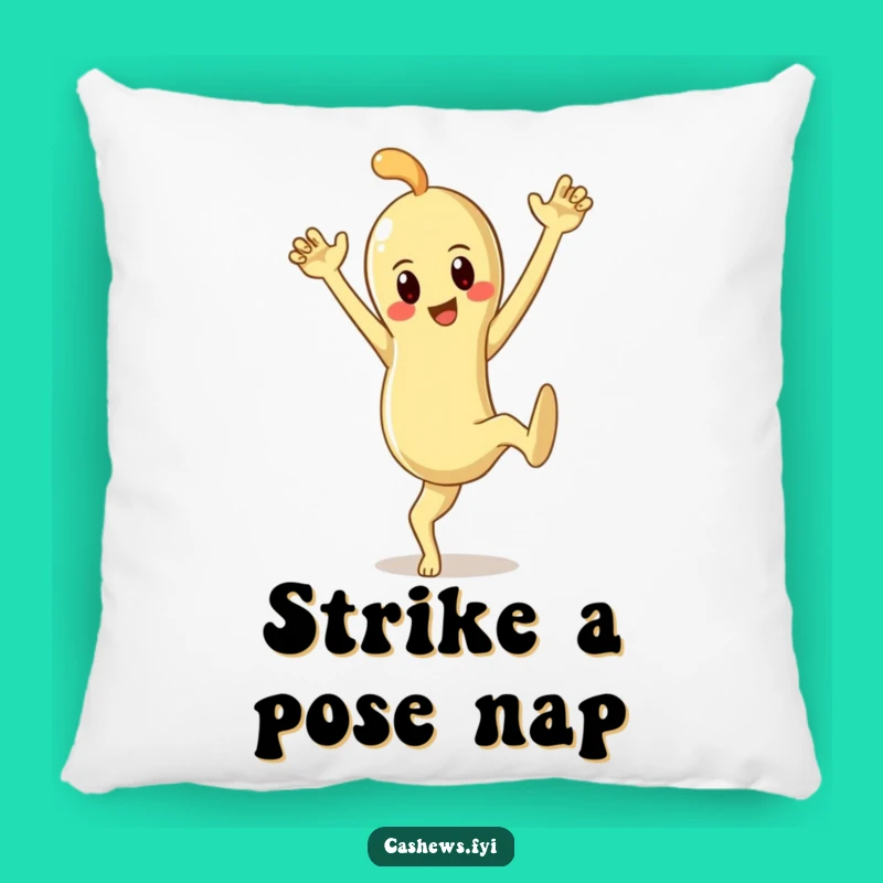 Funny Cashew Pose Pillow: Cozy & Dramatic Accent, Perfect Gift