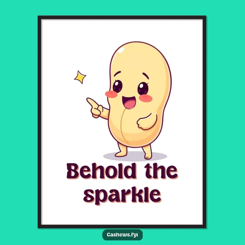 Funny Cashew Nut Discovery Digital Print - Joyful Wall Art!