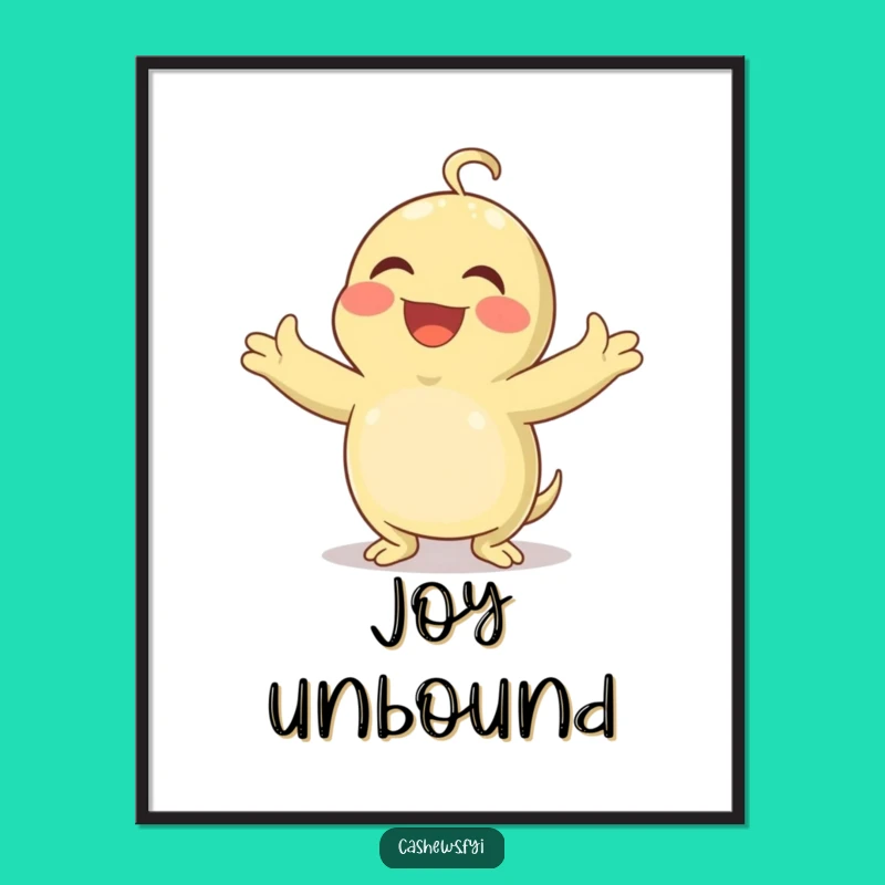 Funny Laughing Cashew Digital Art Print: Instant Joyful Hilarity