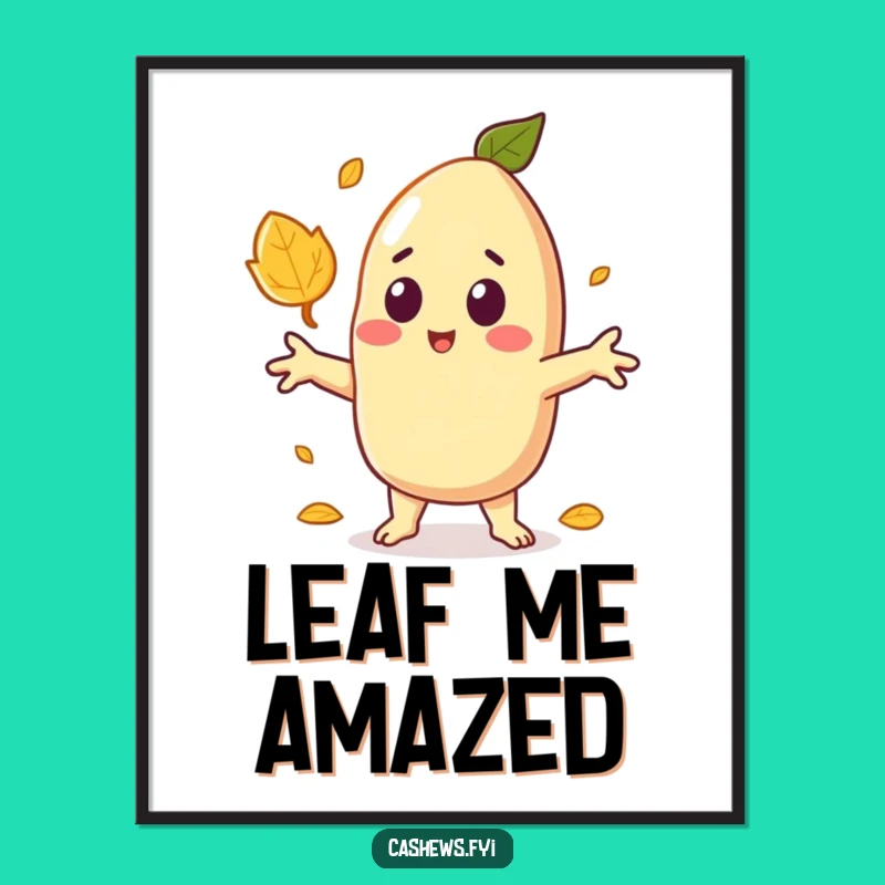 Funny Surprised Cashew Digital Art: High-Res Humorous Surprise Art