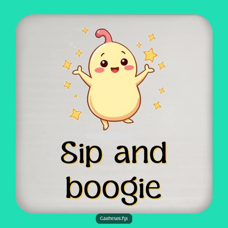 Funny Cashew Coasters: Protect Surfaces with Starry Nut Humor