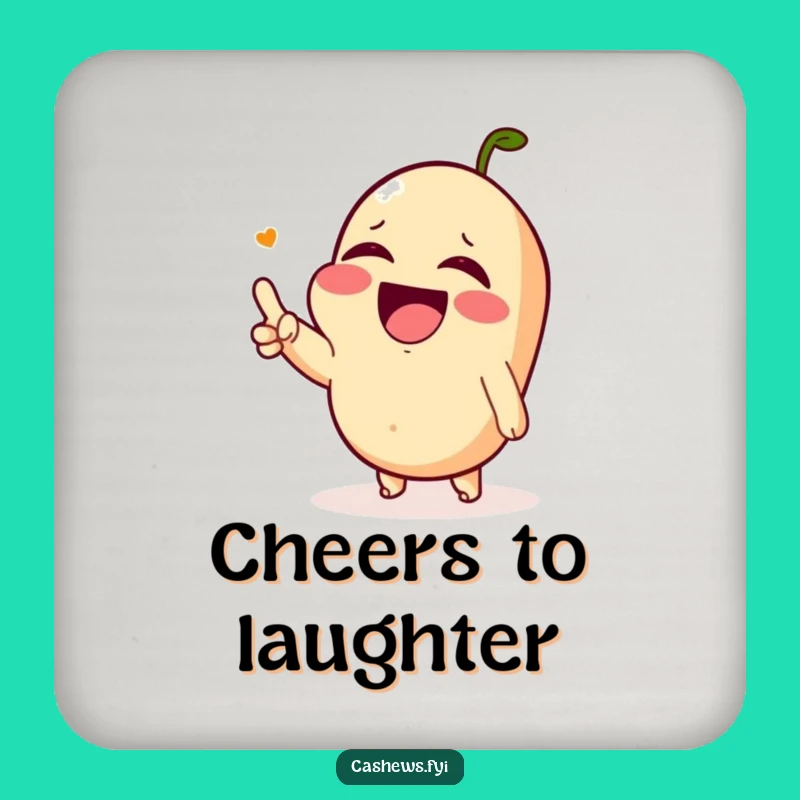 Funny Laughing Cashew Coasters (Set of 4) - Hilarious Table Protection