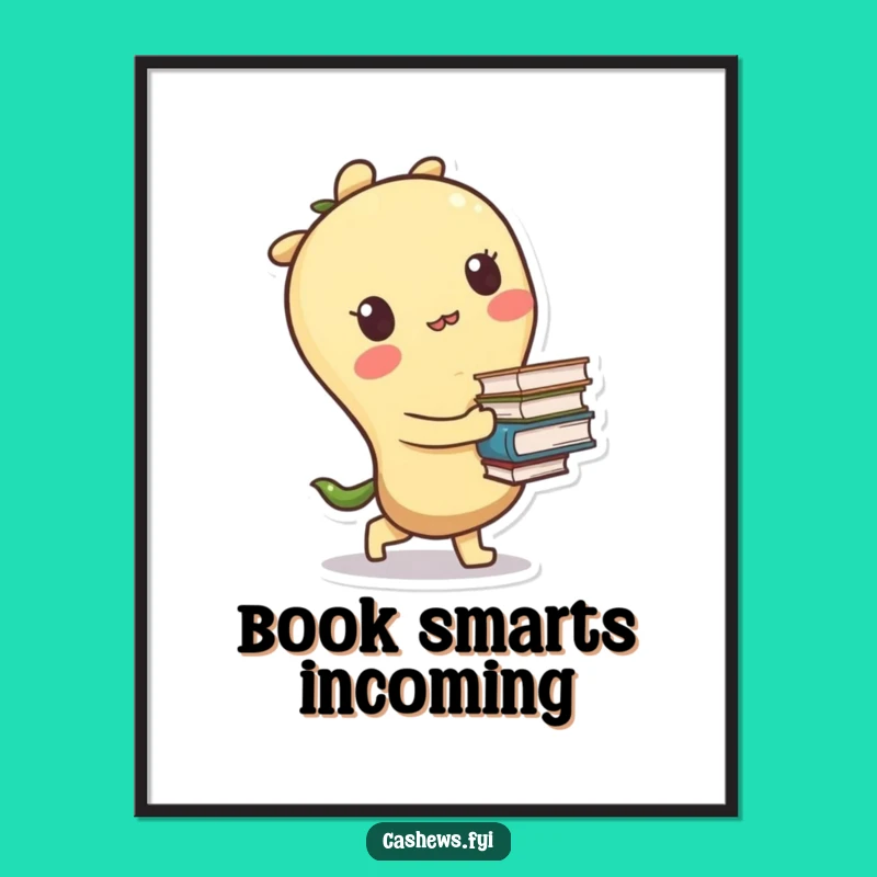 Funny Cashew Books Poster: Decorate with Laughs with This Hilarious Nutty Art!