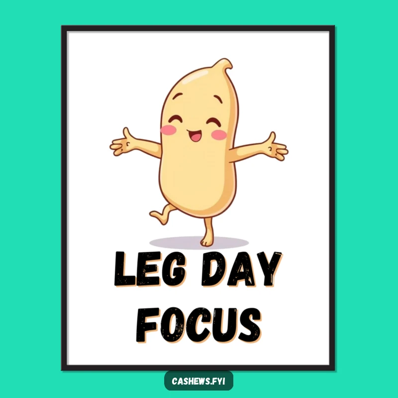 Funny Cashew Poster: Hilarious Nutty Wall Art for a Giggle-Inducing Space