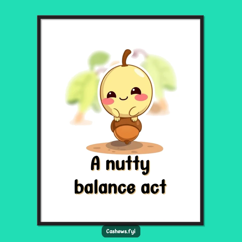 Funny Free Printable Wall Art: Cashew's Acorn Balance Art