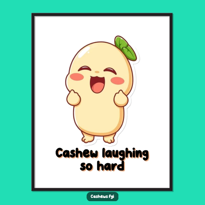 Free Printable Wall Art: Giggling Cashew Laughter Decor, Funny Downloadable Art