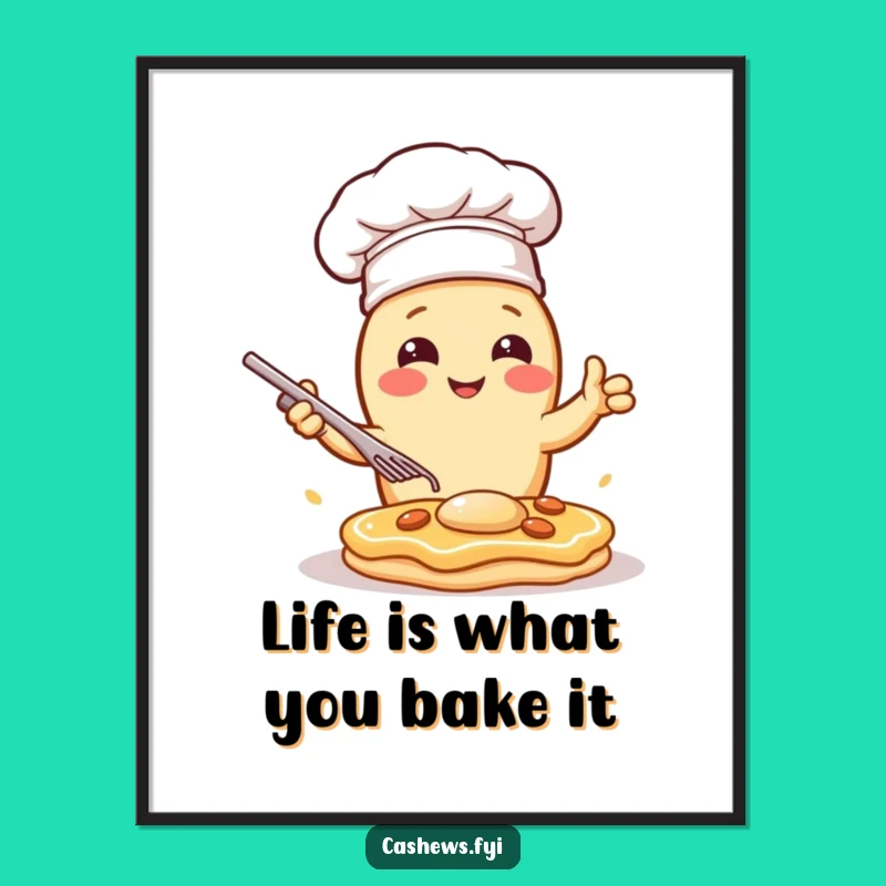 Funny Free Printable Wall Art Cashew Chef Pancake Downloadable Decor