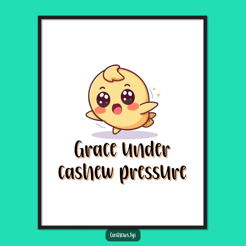 Funny Free Printable Wall Art: Graceful Cashew Mishap Decor, Quirky Downloadable!