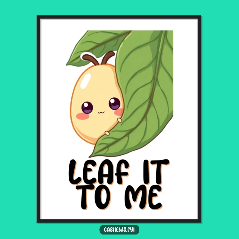 Free Printable Wall Art: Googly-Eyed Cashew for a Quirky, Humorous Downloadable Decor