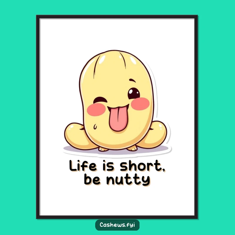 Free Printable Wall Art: Winky Cashew Face, Hilarious Downloadable Art for Quirky Decor