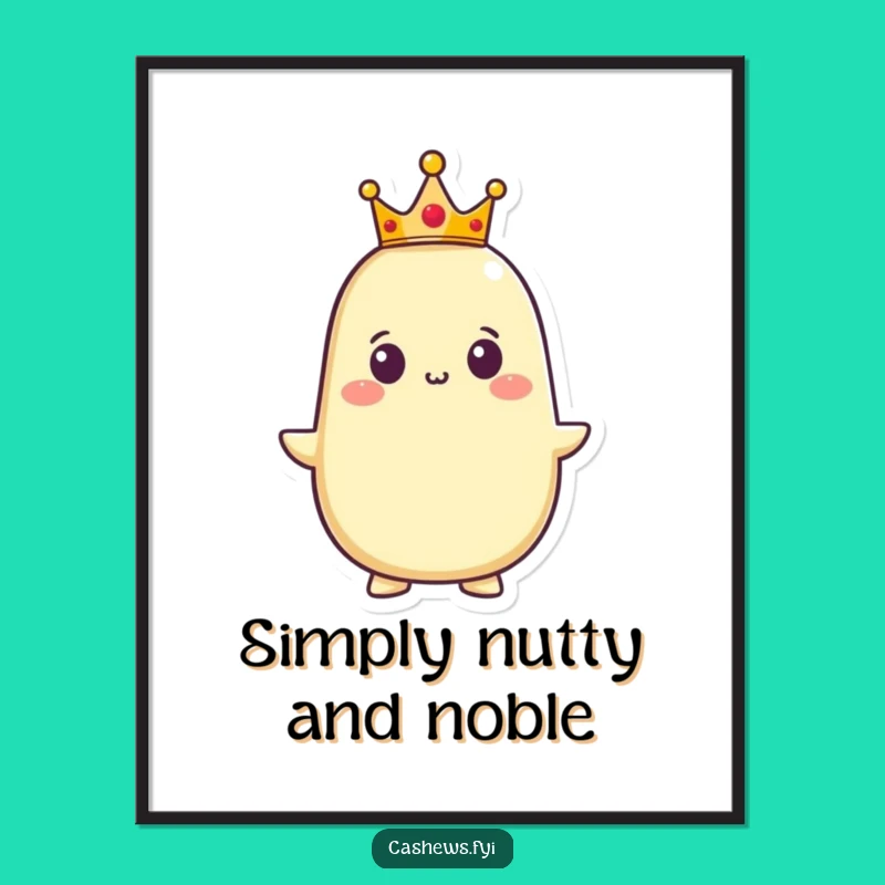 Free Printable Wall Art: Proud Cashew King for a Hilarious Downloadable Gift