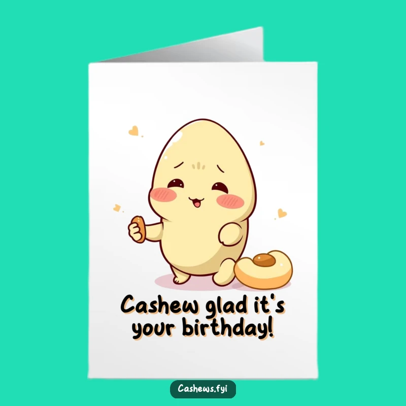 Funny Free Printable Cashew Swoon Birthday Card - Nutty Downloadable Gift