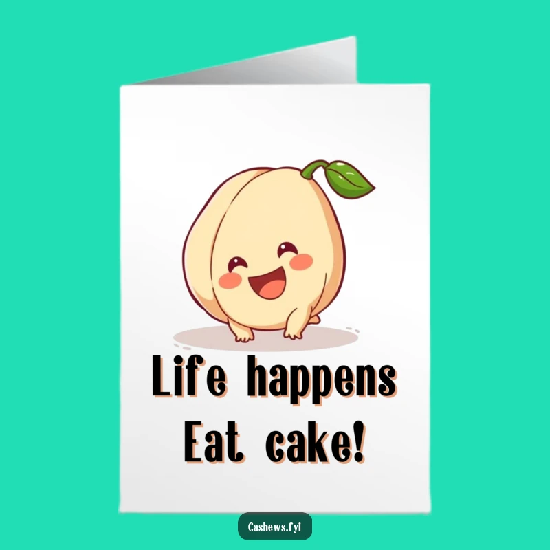 Free Printable Birthday Card: Tumbled Cashew for a Hilarious & Goofy Downloadable Gift