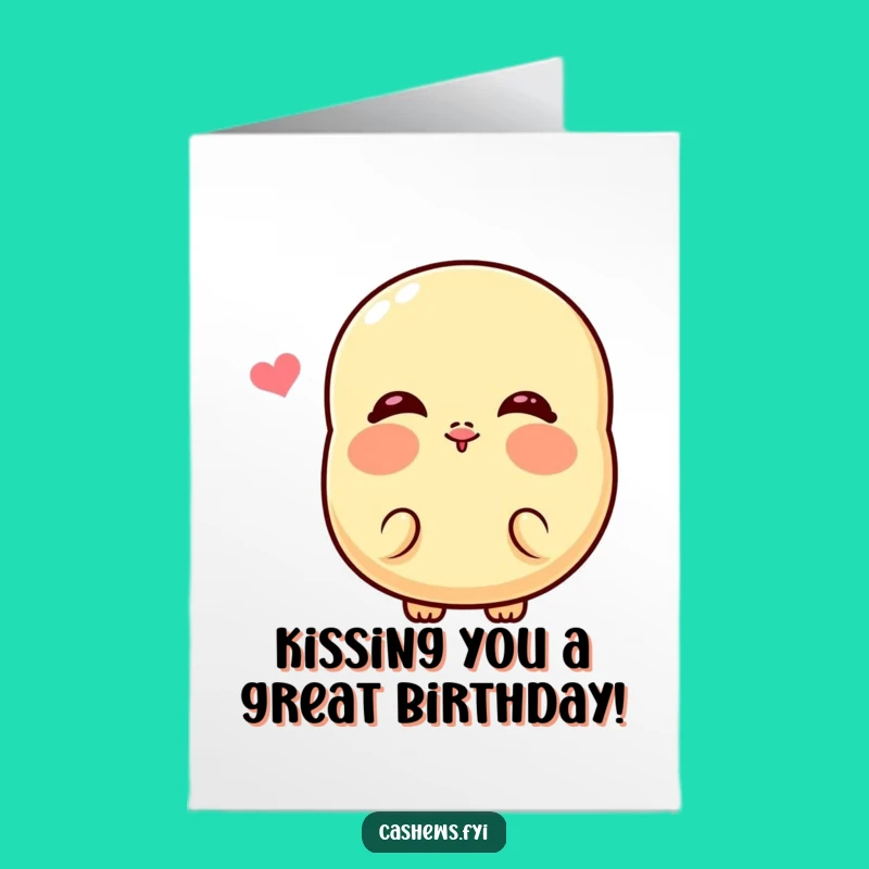 Free Printable Birthday Card: Kawaii Cashew Kissing For A Hilarious Downloadable Gift