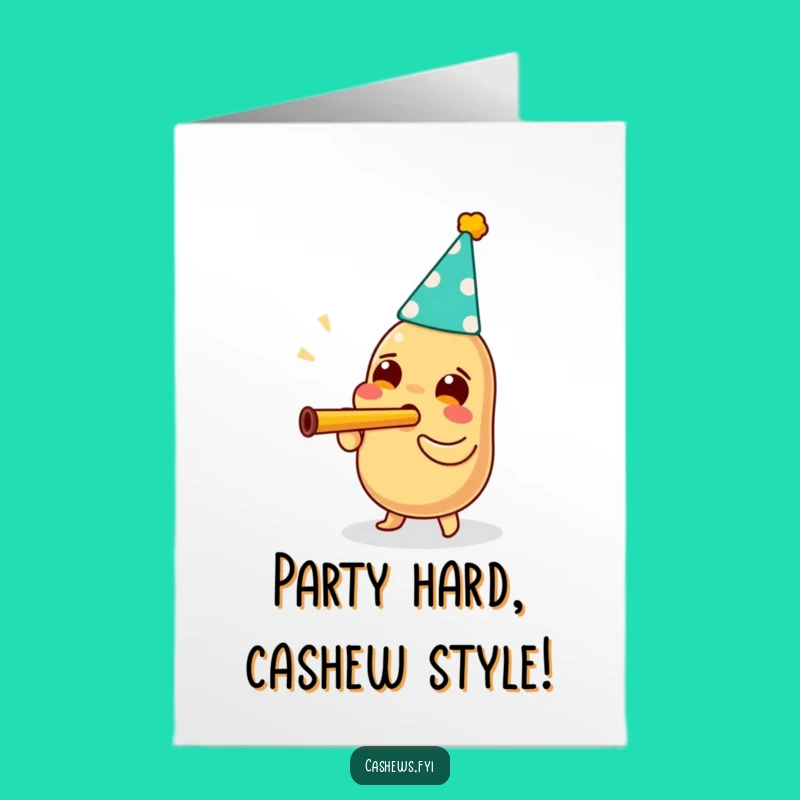 Free Printable Birthday Card: Joyful Kazoo Cashew, Fun Downloadable Gift!
