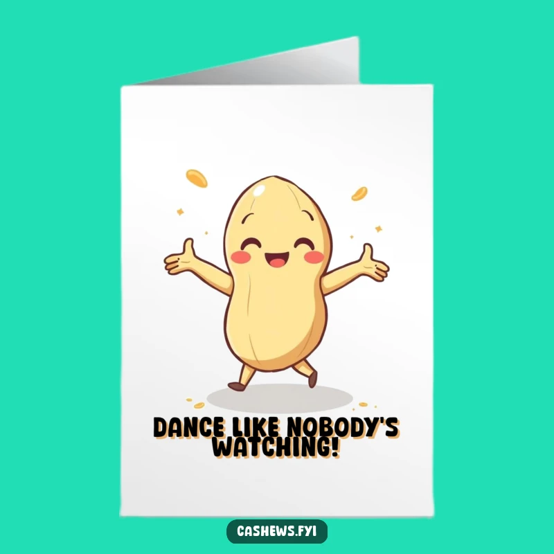 Free Printable Congrats Card: Dancing Cashew Celebration, Humorous Downloadable!