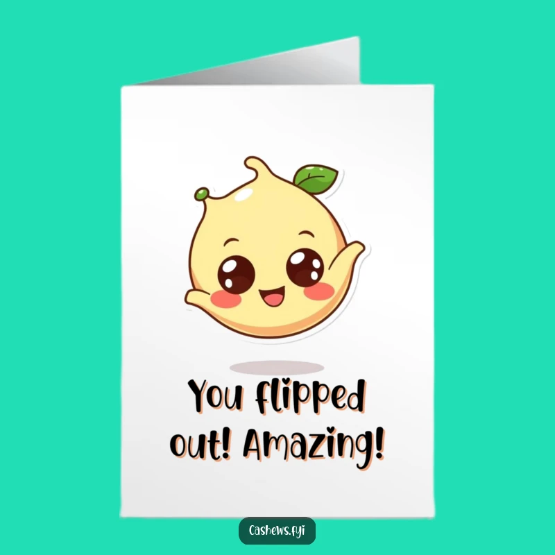 Free Printable Congrats Card: Cashew's Celebratory Somersault